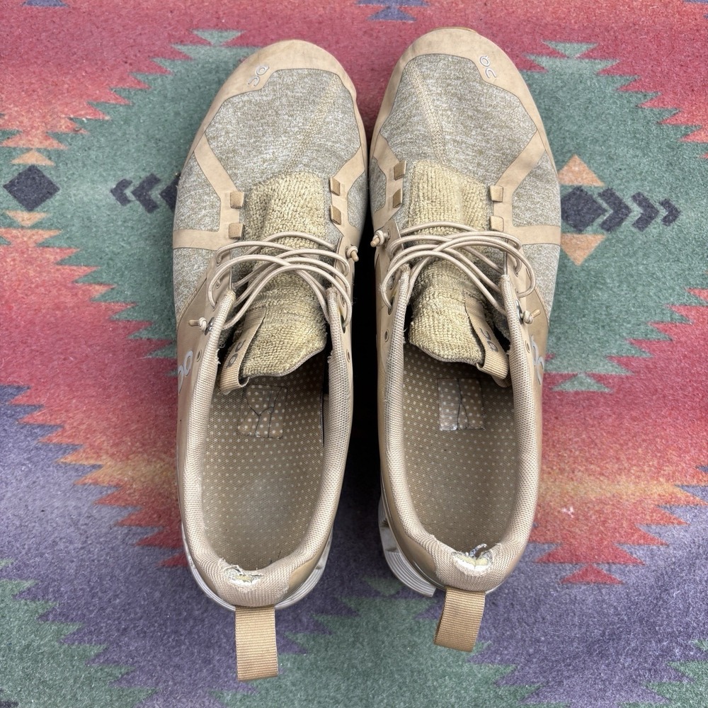 On Cloud 5‎ Running Shoes Sneakers Mens 12.5 Dune Terry Cloth Beige - Picture 6 of 11